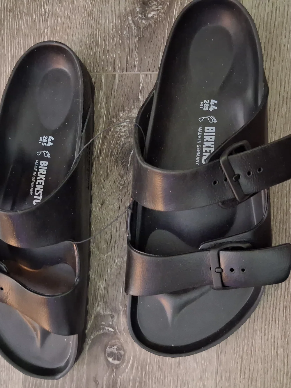 Birkenstock Men’s Black Two-Strap Slide Sandals